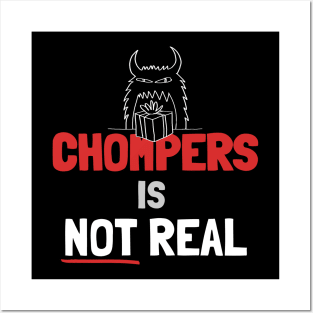 Chompers White Print Posters and Art